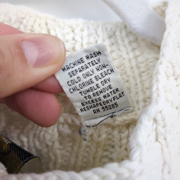 Express Vintage Handknitted Fisherman Sweater C. Internationale Cotton Blend XS - Picture 8 of 8